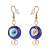 Lampwork Evil Eye Dangle Earrings EJEW-JE04812-2