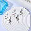 5Pcs Brass Micro Pave Cubic Zirconia Links Connectors ZIRC-SZ0002-80P-3