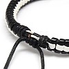 Trendy Unisex Casual Style Leather Wrapped PU Leather Bracelets BJEW-L308-04-3