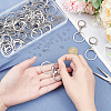 DELORIGIN 40Pcs Alloy Split Key Rings DIY-DR0001-13-3