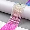 Transparent Gradient Color Glass Beads Strands GLAA-G101-2mm-11-4