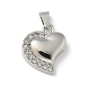 304 Stainless Steel Rhinestone Pendants LS-STAS-R139-02P-1