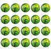 Half Round/Dome Tree Pattern Glass Flatback Cabochons for DIY Projects GGLA-YW0001-14G-1