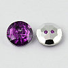 2-Hole Taiwan Acrylic Rhinestone Flat Round Buttons BUTT-F015-10mm-05-2