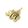 Real 18K Gold Plated Brass Pave Cubic Zirconia Pendants KK-M283-02A-02-2