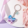 Glass & Acrylic Butterfly Keychain KEYC-JKC00649-04-2