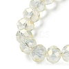 Electroplate Transparent Glass Beads Strands EGLA-A034-T2mm-T16-4