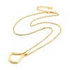 Minimalist Open Teardrop Alloy Pendant Necklace for Women NJEW-I113-01G-2