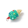 Glass Seed Beaded Ice Cream Pendants PALLOY-MZ00550-02-4