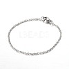 Tarnish Resistant Stainless Steel Cable Chain Bracelets X-BJEW-JB01930-2