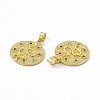 Brass Micro Pave Cubic Zirconia Pendants KK-E068-VC054-3