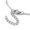 Brass Bar Link Chain Bracelets for Women Men BJEW-JB10274-02-4