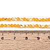 AB Color Plated Transparent Glass Beads Strands GLAA-G127-01L-2
