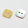2-Hole Square Mother of Pearl Buttons SHEL-N033-24-2