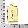 Brass Micro Pave Cubic Zirconia Pendants with Enamel KK-H458-03G-03-3