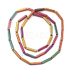 Electroplate Glass Beads Strands EGLA-Q128-12A-FP04-2