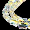 AB Color Plated Transparent Glass Beads Strands EGLA-P051-06A-A09-4