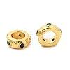 Rack Plating Brass Cubic Zirconia European Beads KK-S377-04G-1