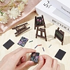 Mini Wood Easel & Chalkboard & Chalk Set ODIS-NB0001-40-3