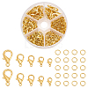 110Pcs 5 Styles Zinc Alloy Lobster Claw Clasps FIND-ME0001-79G-1