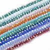 Electroplate Glass Beads Strands EGLA-A044-P4mm-BM-1