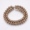 Electroplate Non-Magnetic Synthetic Hematite Beads Strands G-F585-C08-8mm-2