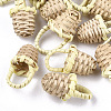 Handmade Reed Cane/Rattan Woven Pendants WOVE-T006-091A-1