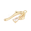 Brass Micro Pave Cubic Zirconia Pendants ZIRC-P122-05C-G01-2