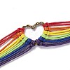 Rainbow Pride Bracelet BJEW-F424-02-6