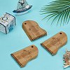 3Pcs Bamboo Surfboard Wax Comb DIY-FG0006-74-5