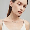 Natural Pearl Beaded Pendant Necklace with 925 Sterling Chains NJEW-I124-147-3
