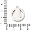 304 Stainless Steel & Rhinestone Pendants STAS-G371-09I-02P-3