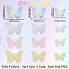 8 Sets 4 Colors PET Mirror Wall Stickers DIY-CP0009-15B-2