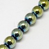 Electroplate Non-magnetic Synthetic Hematite Beads Strands G-J169A-4mm-06-3