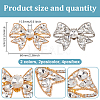 4Pcs 2 Colors Bowknot Alloy Rhinestone Shoe Decoration FIND-GO0002-34-2