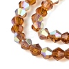 AB Color Plated Transparent Glass Beads Strands GLAA-G127-01-01I-4