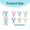 20Pcs UV Plating Transparent Acrylic European Beads OACR-TADJ0001-19Y-3