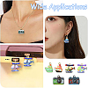 24Pcs 10 Styles Printed Alloy Pendants ENAM-YW0006-88-6