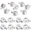 30Pcs Brass Crimp Beads KK-BBC0024-23S-1