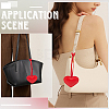 PU Leather Heart Pendant Decorations HJEW-CL0001-12A-5