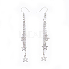 Brass Tassel Dangle Earrings X-EJEW-JE03303-2