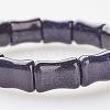 Blue Goldstone Stretch Bracelets BJEW-G493-09-3