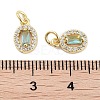 Brass Micro Pave Cubic Zirconia Charms KK-C051-04G-02-3