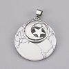 Synthetic Howlite Pendants KK-F751-F19-1-2