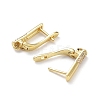 Rack Plating Brass with Cubic Zirconia Hoop Earring Findings KK-Z036-09G-2