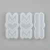 Letter M & Heart Straw Topper Silicone Molds Decoration DIY-J003-17-2