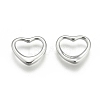 Brass Heart Charms KK-BB11607-1