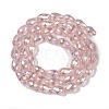 Transparent Electroplate Glass Beads Strands EGLA-N013-T8mm-B18-2
