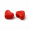 Heart Spray Painted Alloy Beads FIND-G053-01I-3