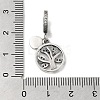 Thailand 925 Sterling Silver Micro Pave Clear Cubic Zirconia European Dangle Charms STER-NH0001-08AS-3